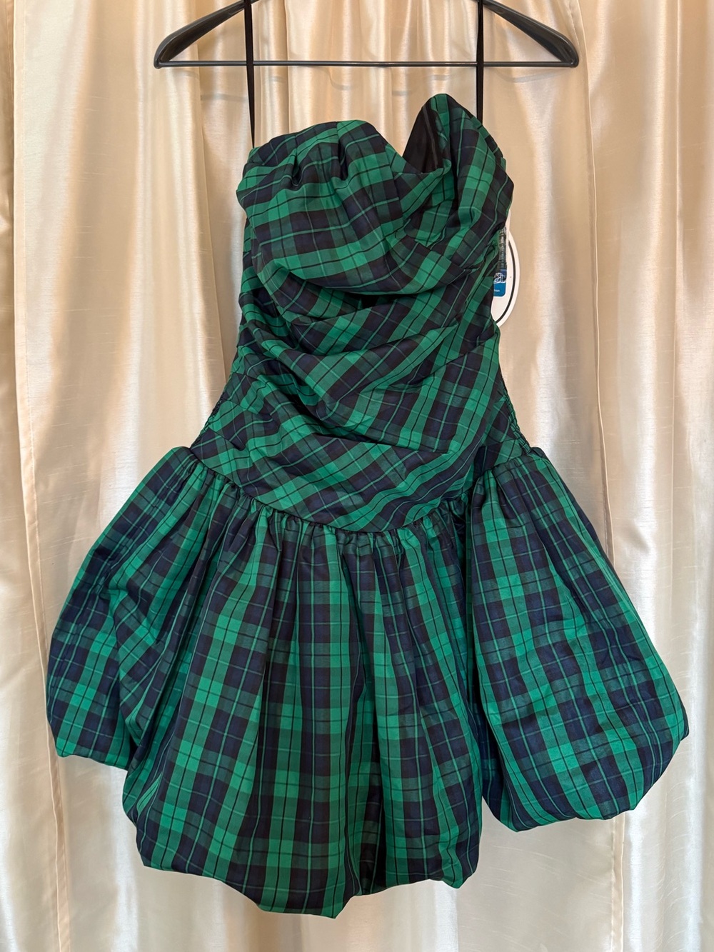 Luella Bartley for Target Green Plaid Strapless Bubble Dress NWT 13 - Picture 4 of 13
